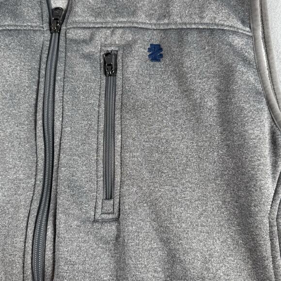 IZOD Advantage Performance Stretch Gray Full Zip Fleece Vest Men’s L - Picture 5 of 10